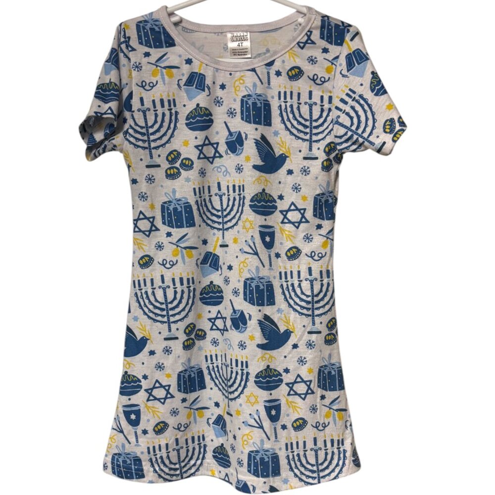 Urban Smalls girl's festive‎ Hanukkah holiday dress sz 4t